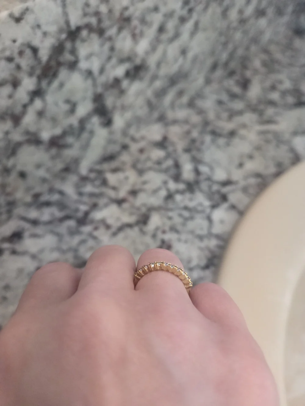 Elegant Gold Diamond Eternity Band - Women's Ring